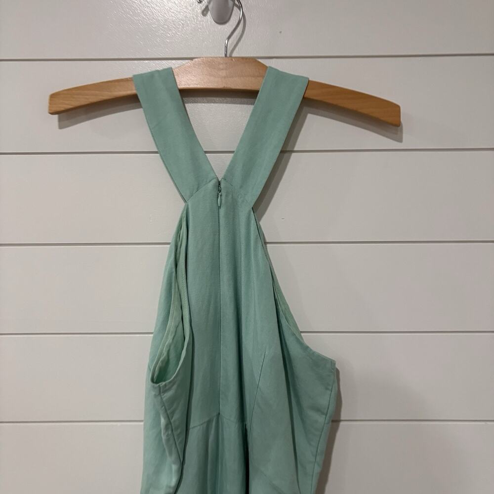 Ann Taylor Factory | Midi Dress Green Sleeveless Halter Neck Summer NWT- Size 14 - Picture 3 of 9